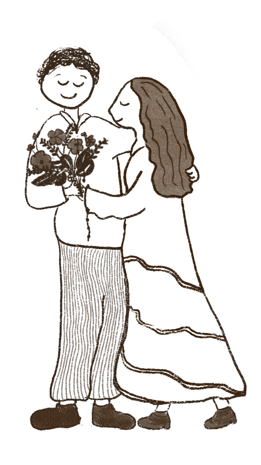 Ilustração do João e da Marta